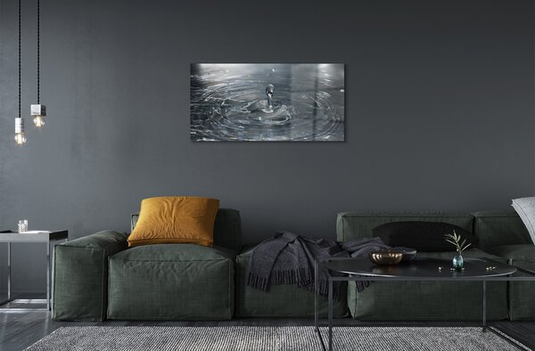 Quadro in vetro Schizzi d'acqua 100x50 cm 2 appendini