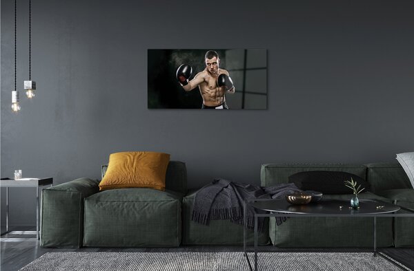 Quadro in vetro Guanti da uomo 100x50 cm 2 appendini