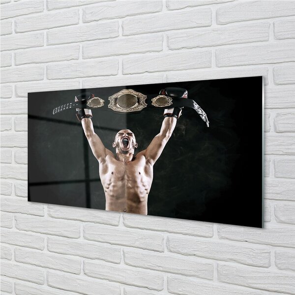 Quadro in vetro Cintura uomo 100x50 cm 2 appendini