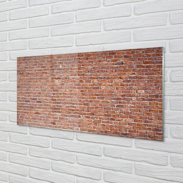 Quadro vetro Muro di mattoni 100x50 cm 2 appendini