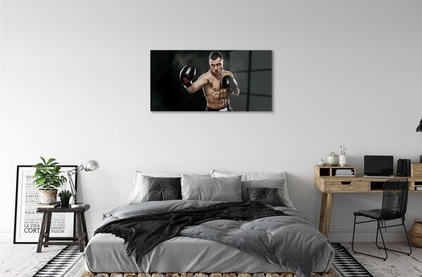 Quadro in vetro Guanti da uomo 100x50 cm 2 appendini