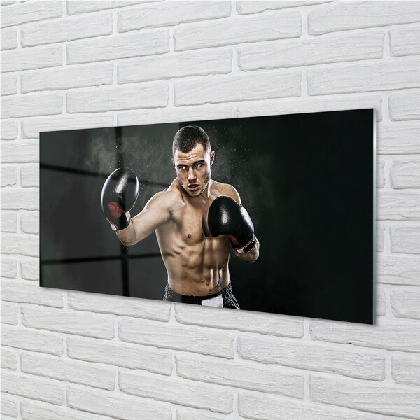 Quadro in vetro Guanti da uomo 100x50 cm 2 appendini