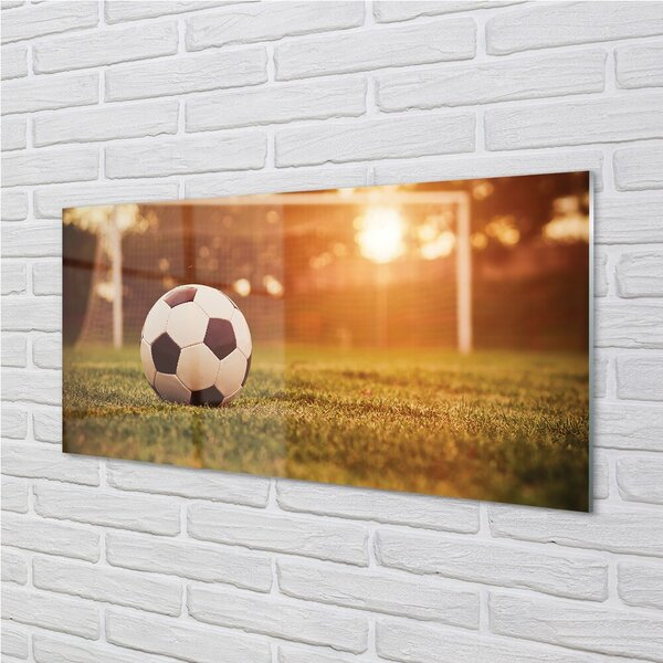 Quadro vetro Palla al sole gol 100x50 cm 2 appendini