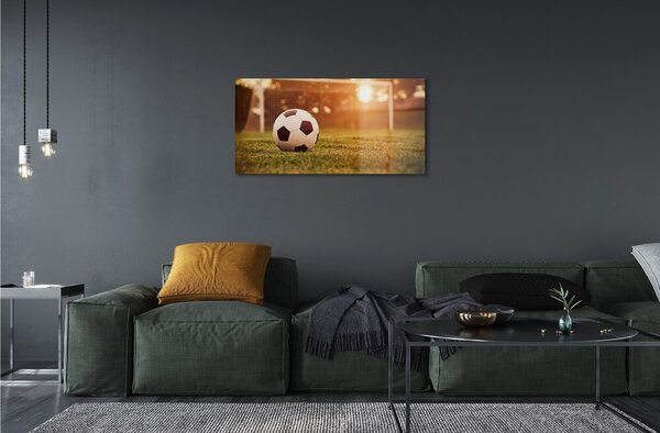 Quadro vetro Palla al sole gol 100x50 cm 2 appendini