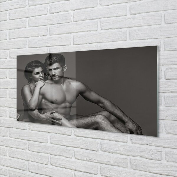 Quadro in vetro Femmina maschio 100x50 cm 2 appendini
