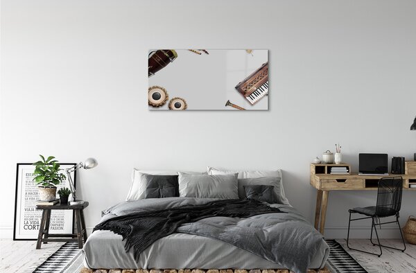 Quadro in vetro Strumenti 100x50 cm 2 appendini