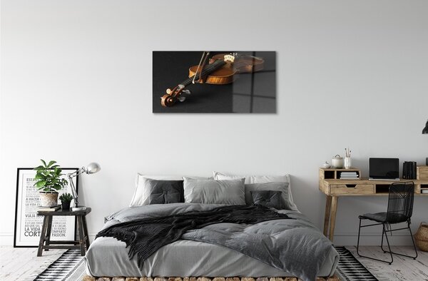 Quadro vetro Violino 100x50 cm 2 appendini
