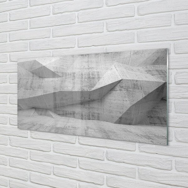 Quadro su vetro Pietra concreta astratta 100x50 cm 2 appendini