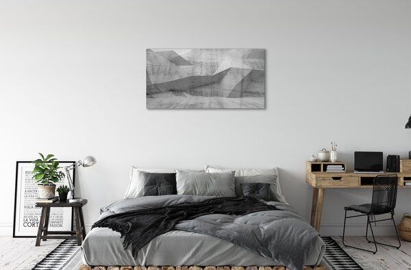 Quadro su vetro Pietra concreta astratta 100x50 cm 2 appendini