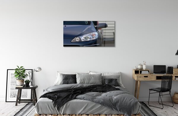 Quadro di vetro Auto nera 100x50 cm 2 appendini