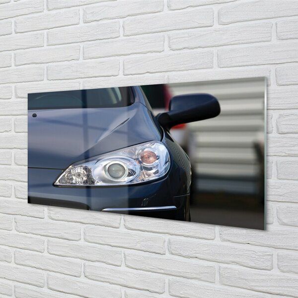 Quadro di vetro Auto nera 100x50 cm 2 appendini