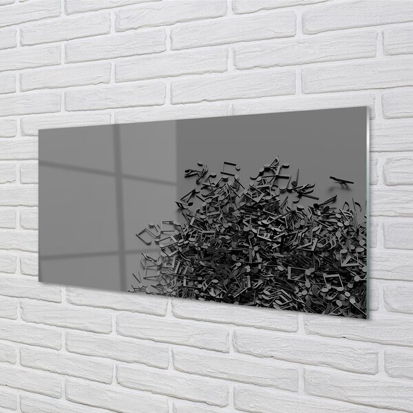 Quadro in vetro Note 100x50 cm 2 appendini
