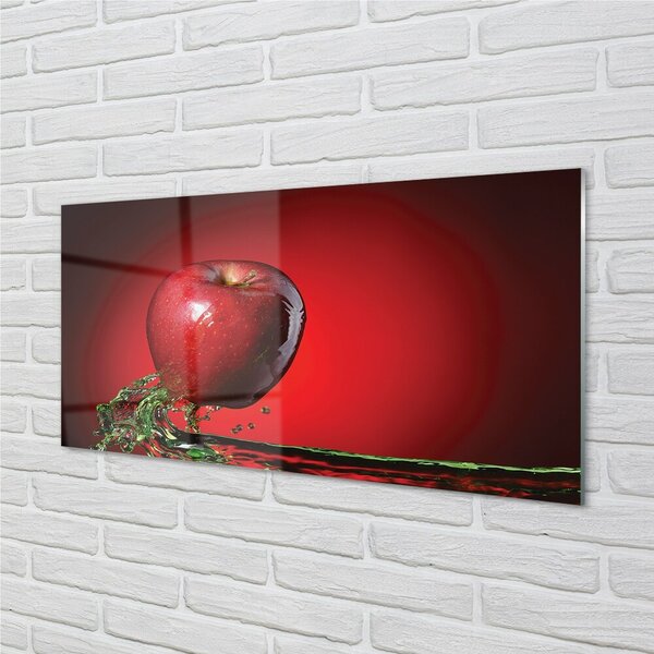 Quadro di vetro Acqua di mela 100x50 cm 2 appendini