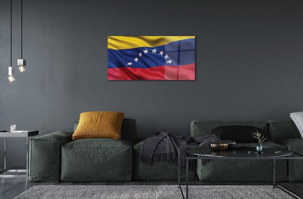 Quadro in vetro Bandiera del venezuela 100x50 cm 2 appendini