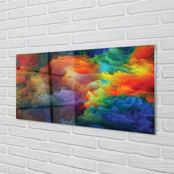 Quadro di vetro Frattali 3d colorati 100x50 cm 2 appendini