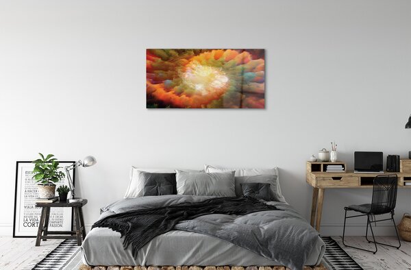 Quadro in vetro Modelli frattali astratti 100x50 cm 2 appendini