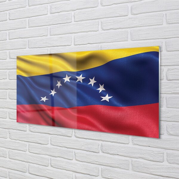 Quadro in vetro Bandiera del venezuela 100x50 cm 2 appendini