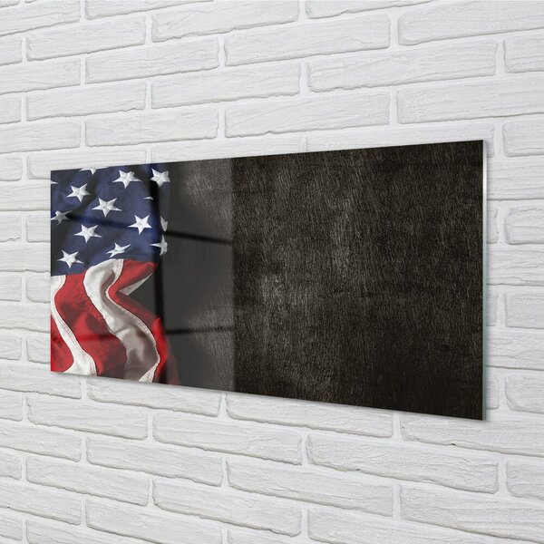 Quadro in vetro Bandiera stati uniti 100x50 cm 2 appendini