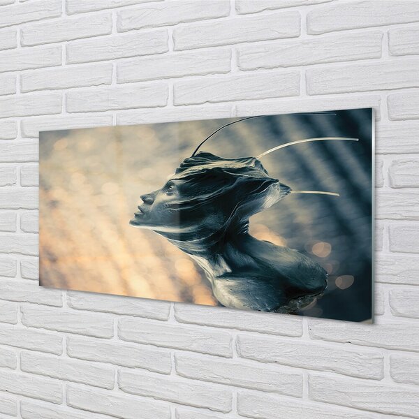 Quadro su vetro Testa di figura 100x50 cm 2 appendini