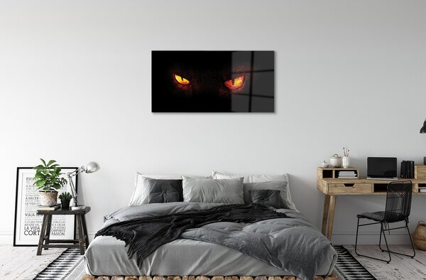 Quadro su vetro Occhi luminosi 100x50 cm 2 appendini