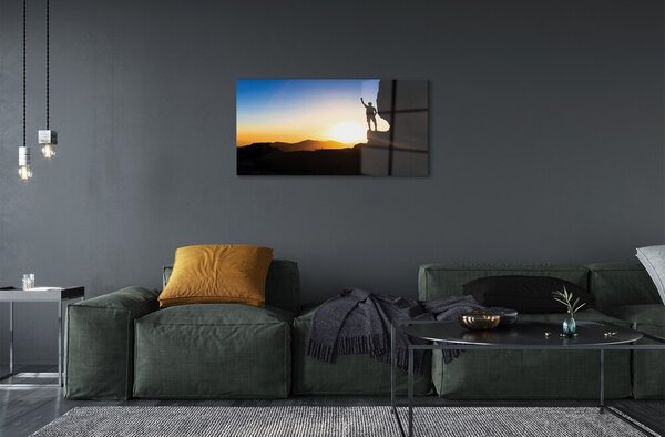 Quadro vetro L'ovest dell'uomo di montagna 100x50 cm 2 appendini