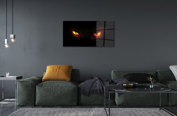 Quadro su vetro Occhi luminosi 100x50 cm 2 appendini