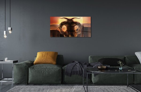 Quadro in vetro Figura del tramonto 100x50 cm 2 appendini
