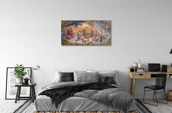 Quadro su vetro Roma immagine degli angeli 100x50 cm 2 appendini