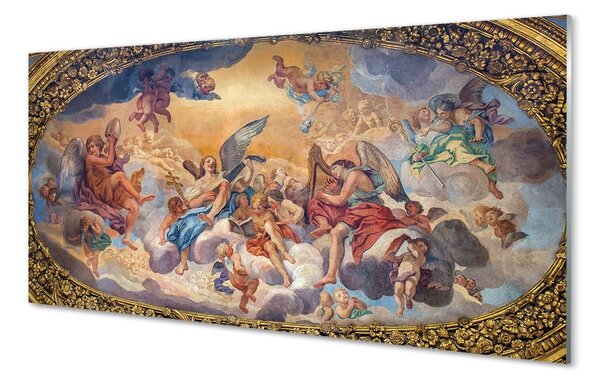 Quadro su vetro Roma immagine degli angeli 100x50 cm