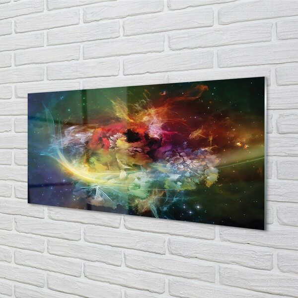 Quadro in vetro Frattali astratti 100x50 cm 2 appendini