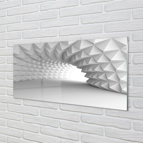 Quadro vetro Tunnel in coni 3d 100x50 cm 2 appendini