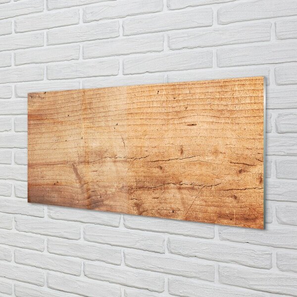 Quadro di vetro Struttura a venature di legno 100x50 cm 2 appendini