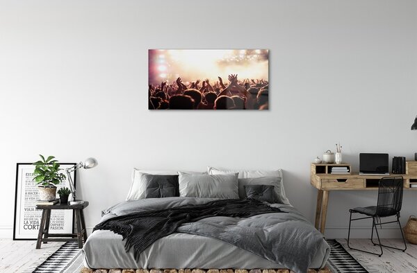 Quadro su vetro Concerto di persone 100x50 cm 2 appendini
