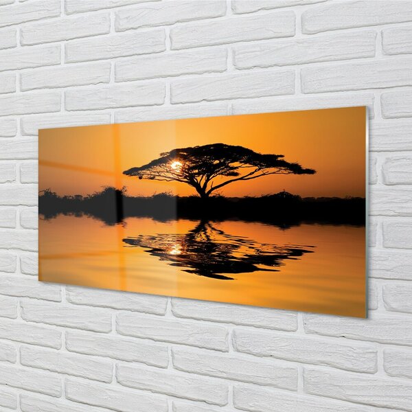 Quadro vetro Albero ovest 100x50 cm 2 appendini