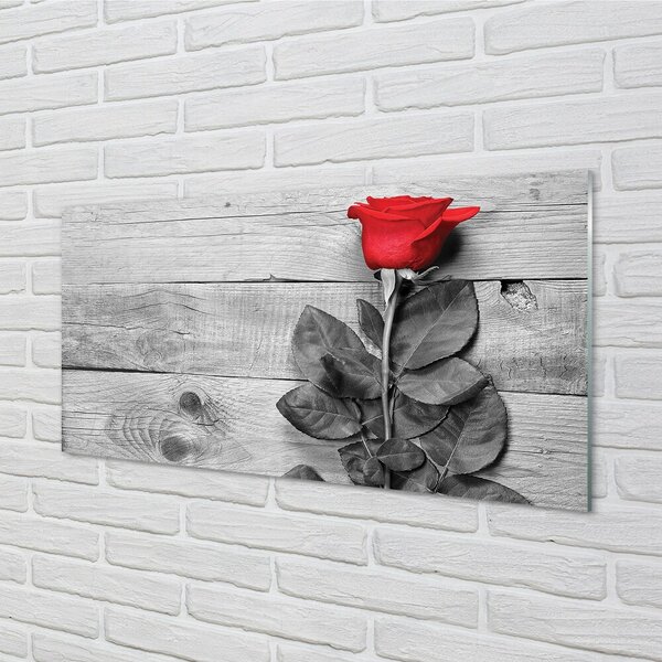 Quadro su vetro Rosa 100x50 cm 2 appendini
