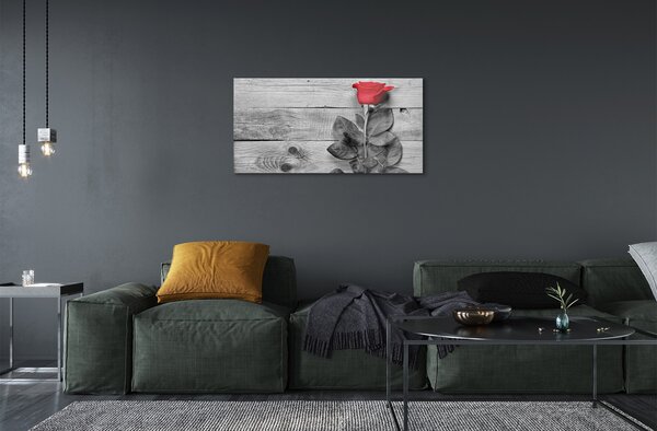 Quadro su vetro Rosa 100x50 cm 2 appendini