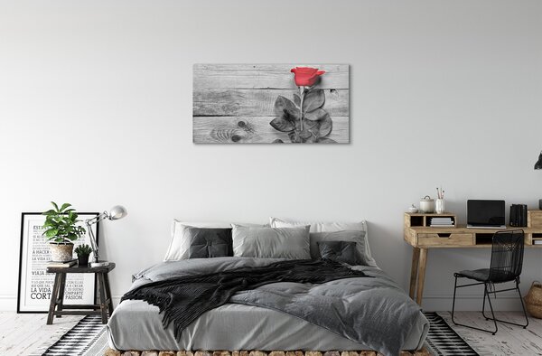 Quadro su vetro Rosa 100x50 cm 2 appendini
