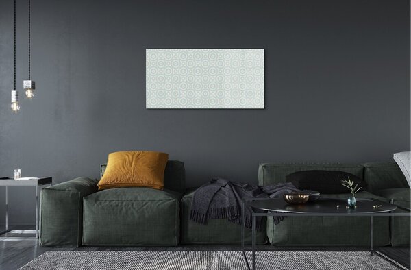 Quadro di vetro Cerchi geometrici 100x50 cm 2 appendini