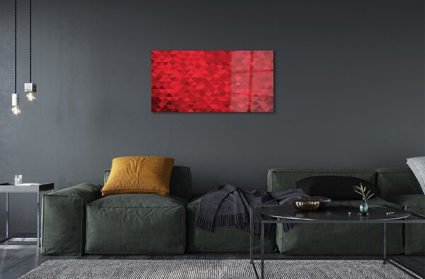 Quadro in vetro Modello a triangolo rosso 100x50 cm 2 appendini