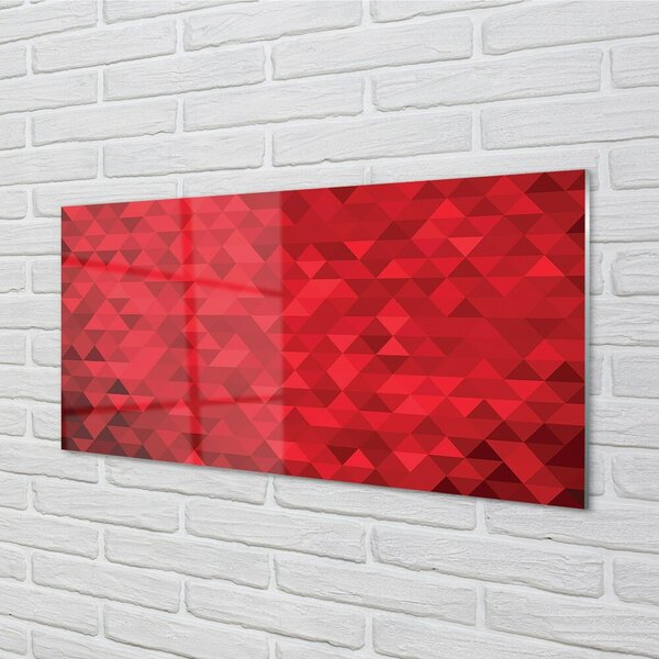 Quadro in vetro Modello a triangolo rosso 100x50 cm 2 appendini