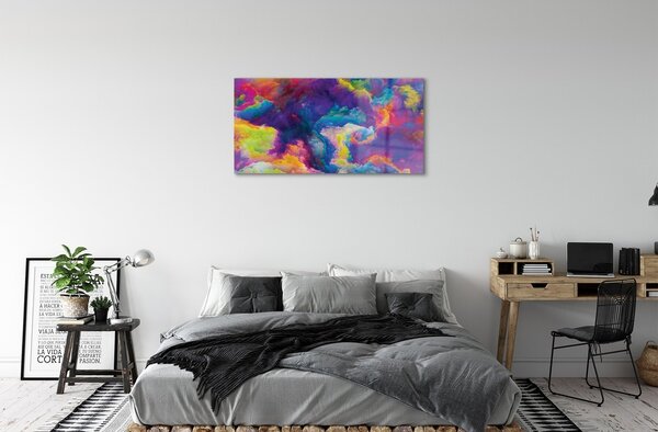 Quadro su vetro Frattali irregolari 100x50 cm 2 appendini