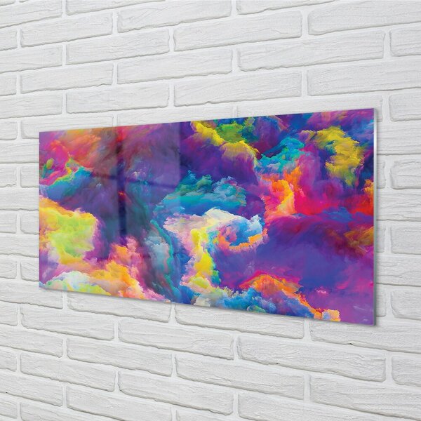 Quadro su vetro Frattali irregolari 100x50 cm 2 appendini