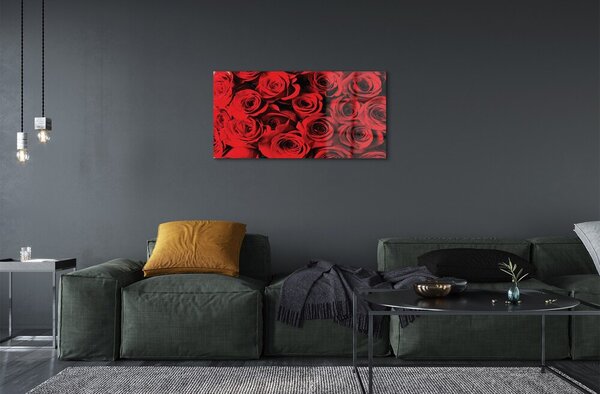 Quadro vetro Le rose 100x50 cm 2 appendini