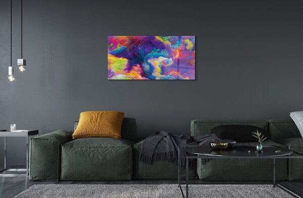 Quadro su vetro Frattali irregolari 100x50 cm 2 appendini