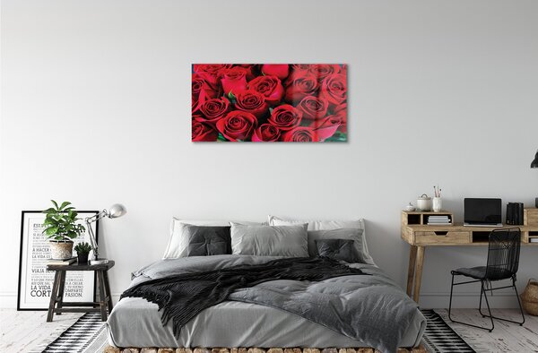 Quadro in vetro Le rose 100x50 cm 2 appendini