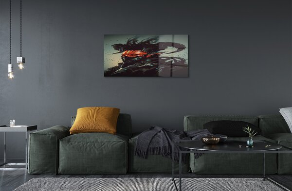 Quadro su vetro Figura oscura e spettrale 100x50 cm 2 appendini