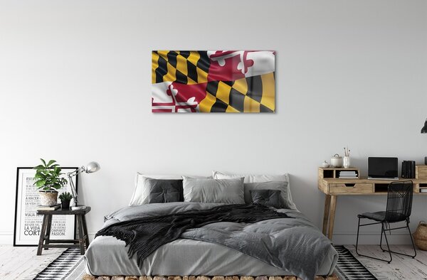 Quadro di vetro Bandiere 100x50 cm 2 appendini