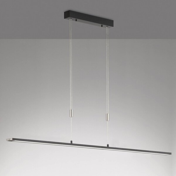 FISCHER & HONSEL Lampada a sospensione Metz TW LED, CCT, lunghezza 160 cm, nero