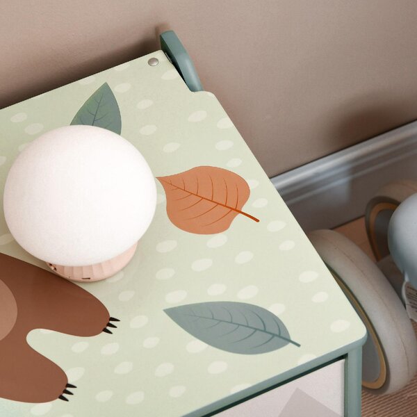 DecHome Baule Portagiochi per Bambini con Coperchio e Cerniera di Sicurezza in MDF 60x37x39 cm colore Verde