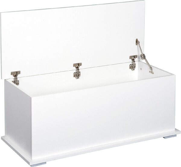 DecHome Cassapanca Panca Contenitore Dimensioni 100x40x40 cm colore Bianco